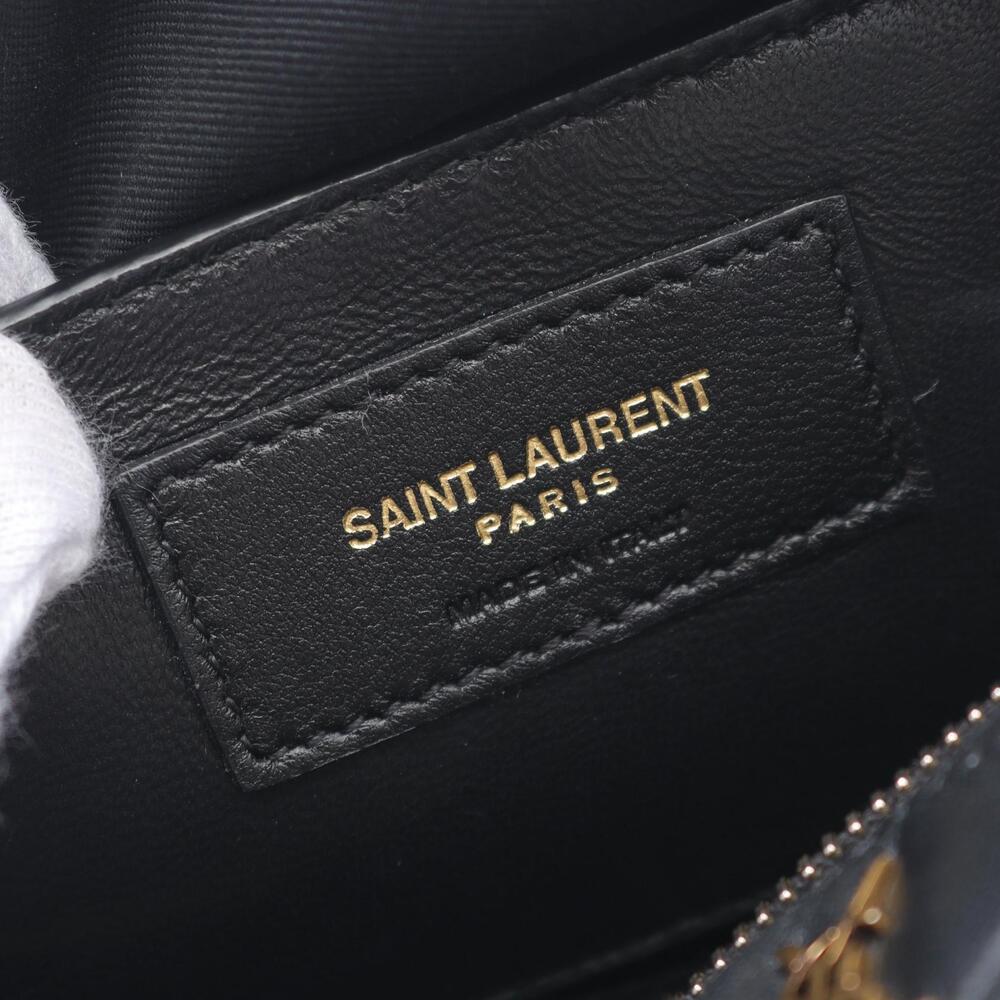 Saint Laurent Paris Sad Tube Bag Shoulder Leather Black - Picture 4 of 6